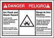 Arc Flash Label 3 1/2 in x 5 in Vinyl