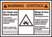 Arc Flash Label 3 1/2 in x 5 in Vinyl