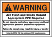 Arc Flash Label 3 1/2 inx5 in Vinyl