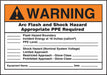 Arc Flash Label 7 in x 10 in Vinyl