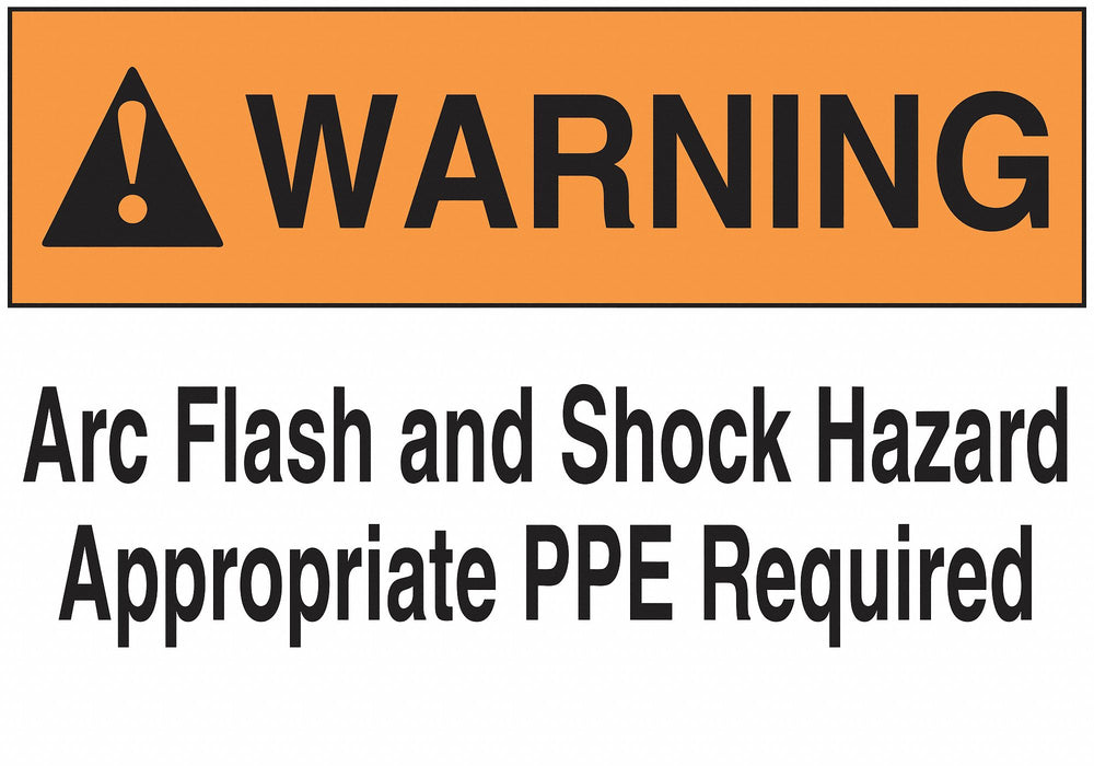 Arc Flash Label 7 inx10 in Vinyl