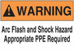 Arc Flash Label 7 inx10 in Vinyl