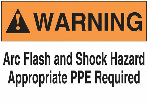 Arc Flash Label 7 inx10 in Vinyl