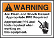 Arc Flash Label 7 inx10 in Vinyl