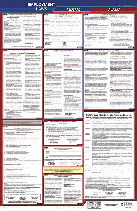 LaborLaw Poster Fed/STA AK ENG 26inH 1yr