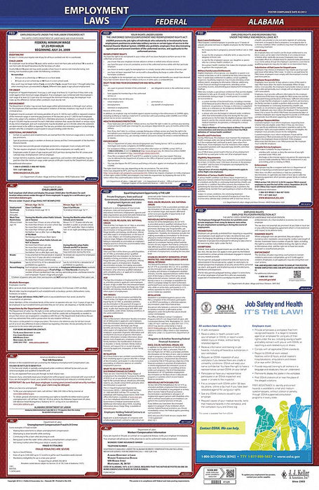 Labor Law Poster English AL Plastic