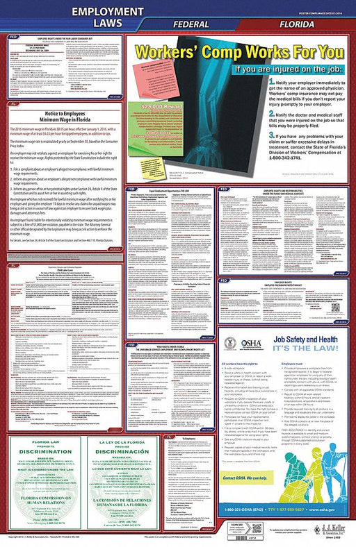 LaborLaw Poster Fed/STA FL ENG 40Wx26inH