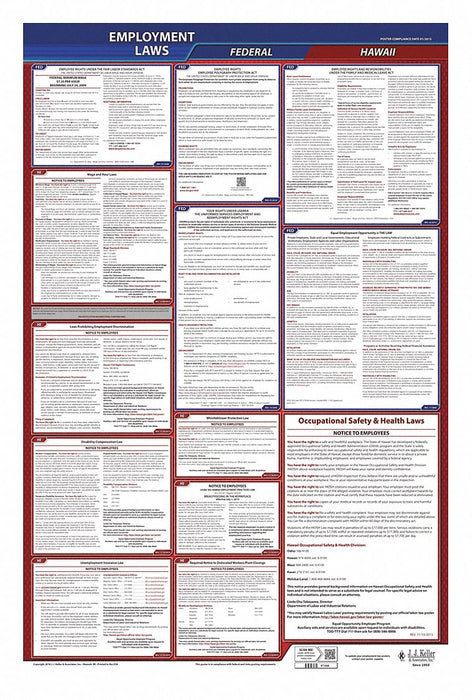 LaborLaw Poster Fed/STA HI ENG 40Wx26inH