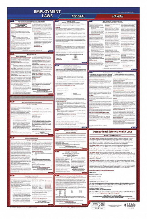 LaborLaw Poster Fed/STA HI ENG 40Wx26inH