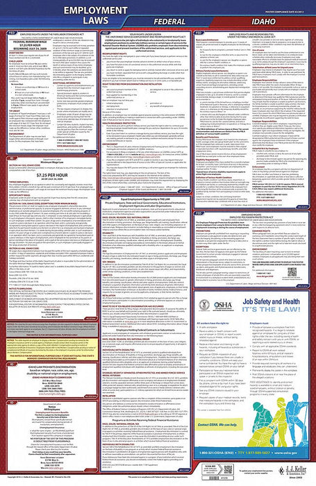 LaborLaw Poster Fed/STA ID ENG 40Wx26inH
