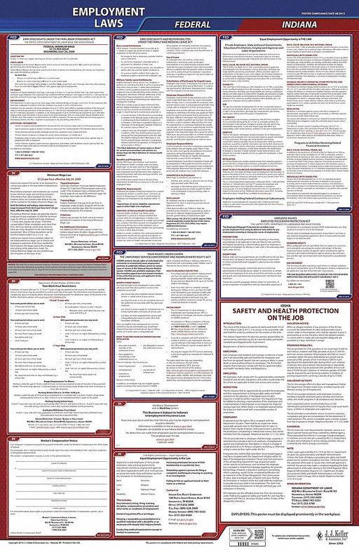 LaborLaw Poster Fed/STA IN ENG 40Wx26inH