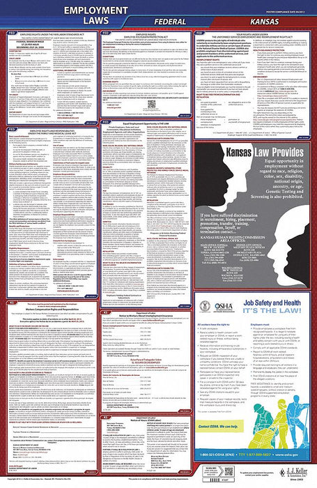 LaborLaw Poster Fed/STA KS ENG 26inH 3yr