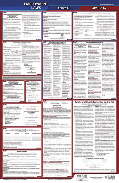 Labor Law Poster English MN Plastic
