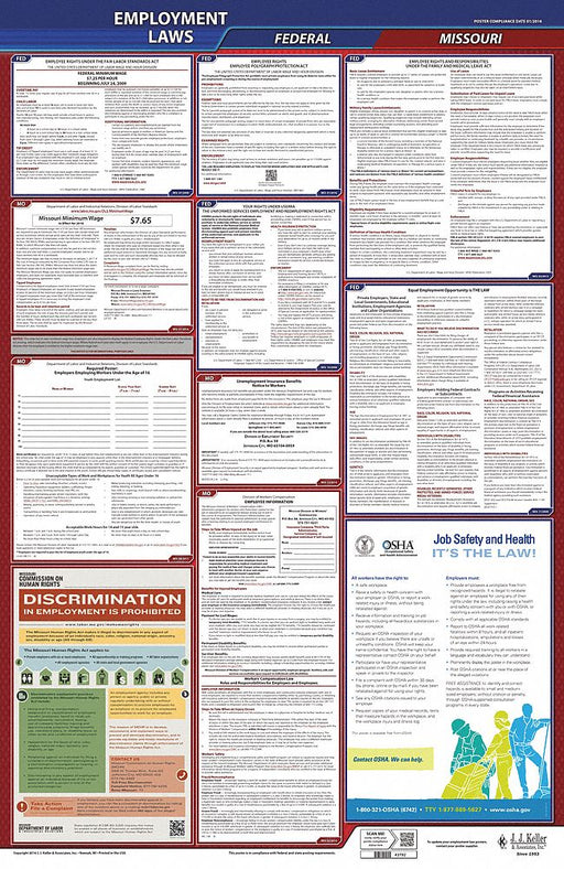 LaborLaw Poster Fed/STA MO ENG 40Wx26inH