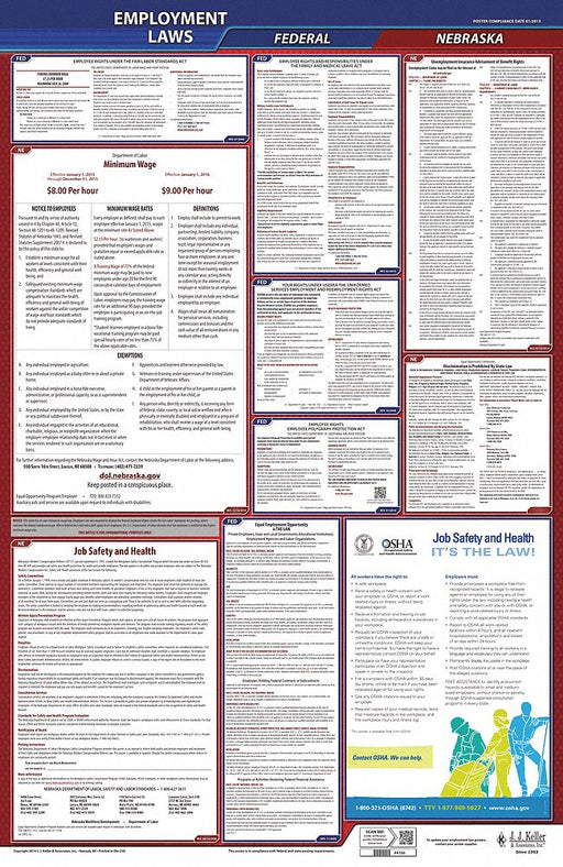 LaborLaw Poster Fed/STA NE ENG 26inH 3yr
