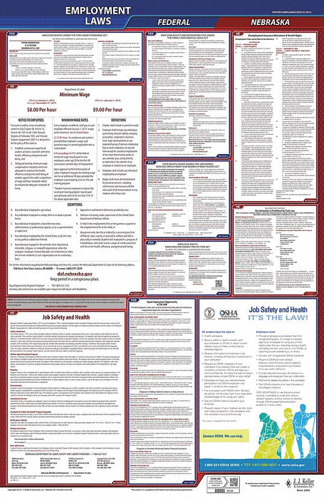Labor Law Poster English NE Plastic