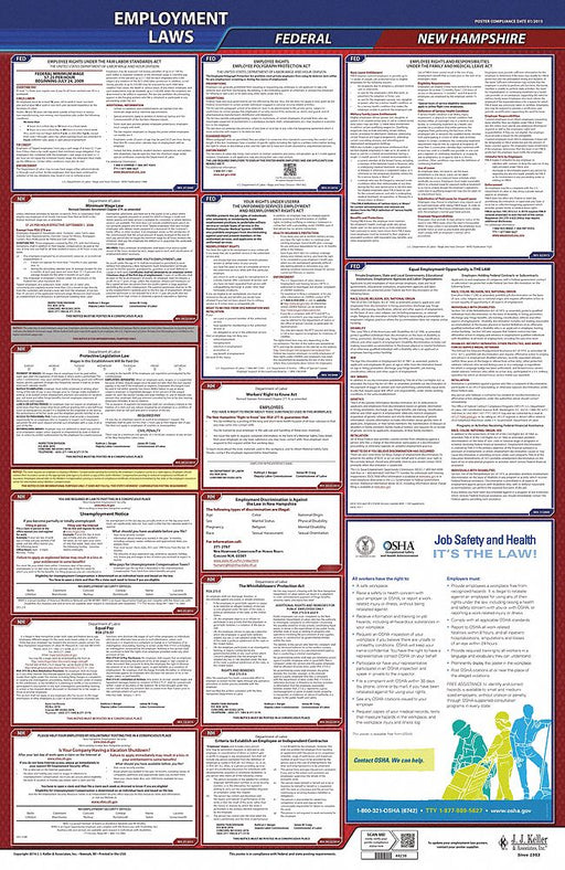 LaborLaw Poster Fed/STA NH ENG 40Wx26inH
