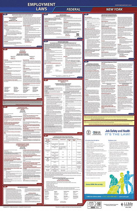 Labor Law Poster English NY Plastic