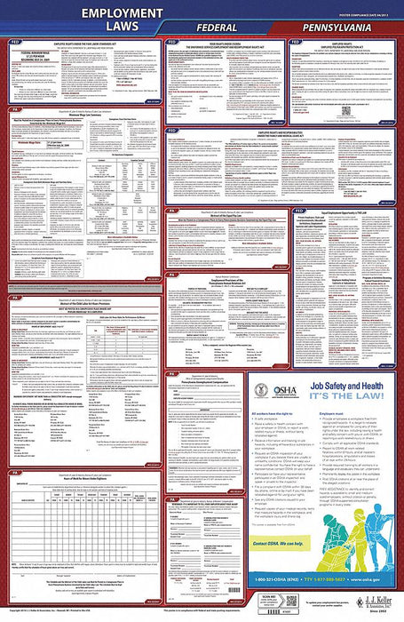 LaborLaw Poster Fed/STA PA ENG 40Wx26inH
