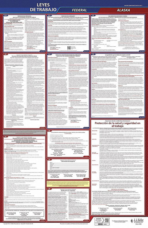 Labor Law Poster Fed/STA AK SP 26inH 3yr