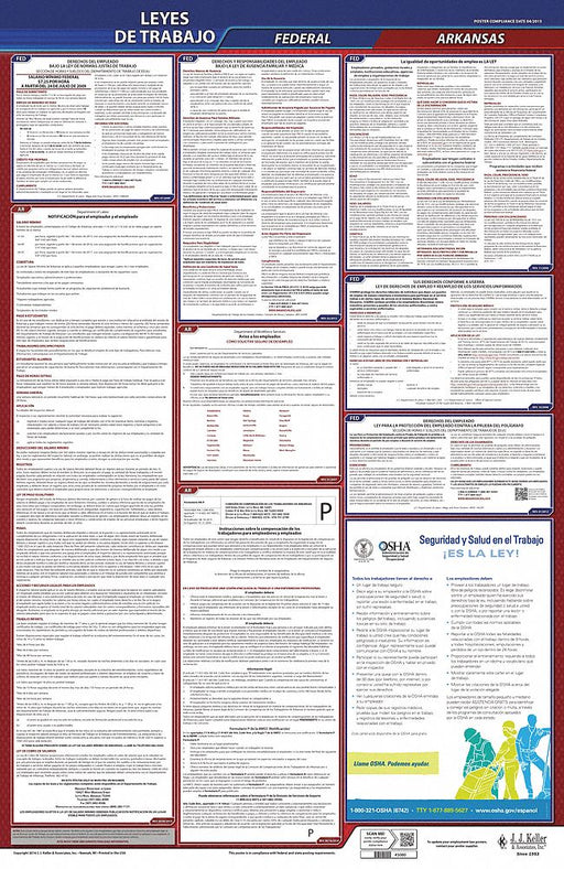 Labor Law Poster Fed/STA AR SP 26inH 3yr