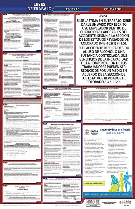 Labor Law Poster Fed/STA CO SP 26inH 3yr
