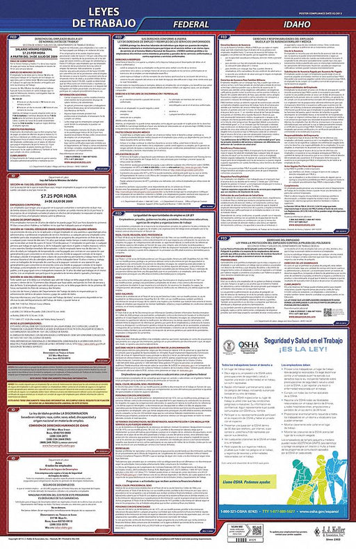 Labor Law Poster Fed/STA ID SP 26inH 3yr