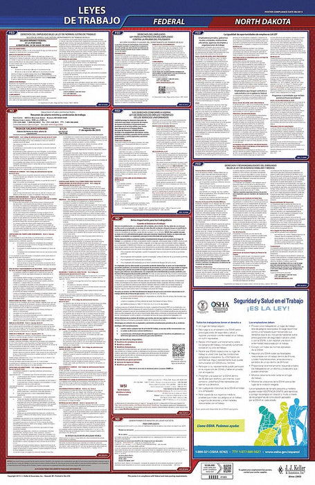 Labor Law Poster Fed/STA ND SP 26inH 3yr