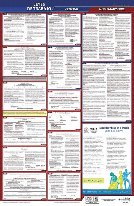 Labor Law Poster Fed/STA NH SP 40Wx26inH