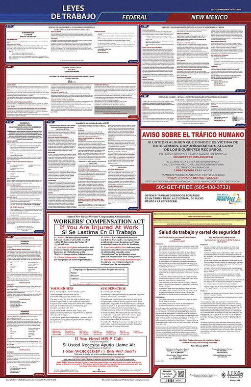 Labor Law Poster Fed/STA NM SP 26inH 3yr