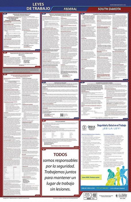 Labor Law Poster Fed/STA SD SP 40Wx26inH