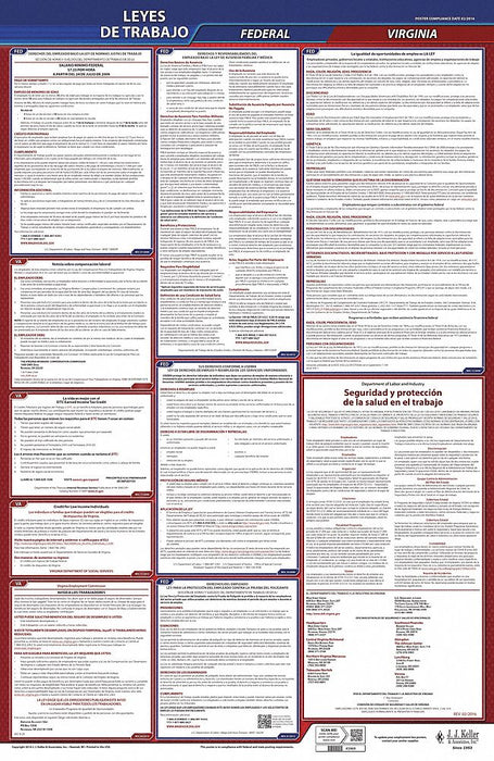 Labor Law Poster Fed/STA VA SP 26inH 3yr
