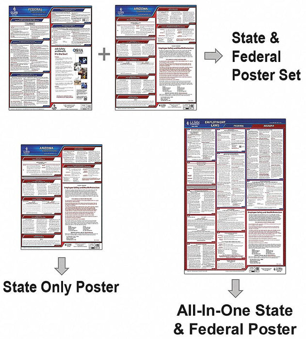 LaborLaw Poster Fed/STA IA ENG 26inH 1yr