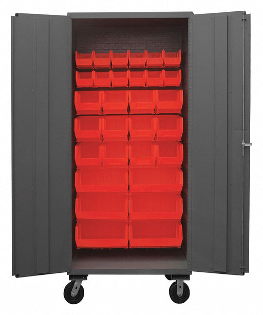 K4878 Bin Cabinet 80 x36 x24 Gray 30RedBns