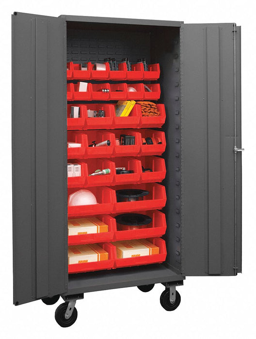K4876 Bin Cabinet 80 x36 x24 Gray 30RedBns
