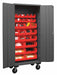 K4876 Bin Cabinet 80 x36 x24 Gray 30RedBns