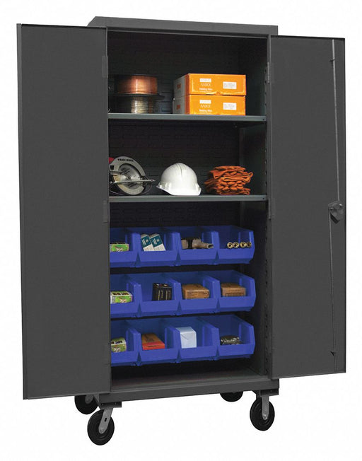 K4886 Bin Cabinet 80 x36 x24 Gray 12BlueBns