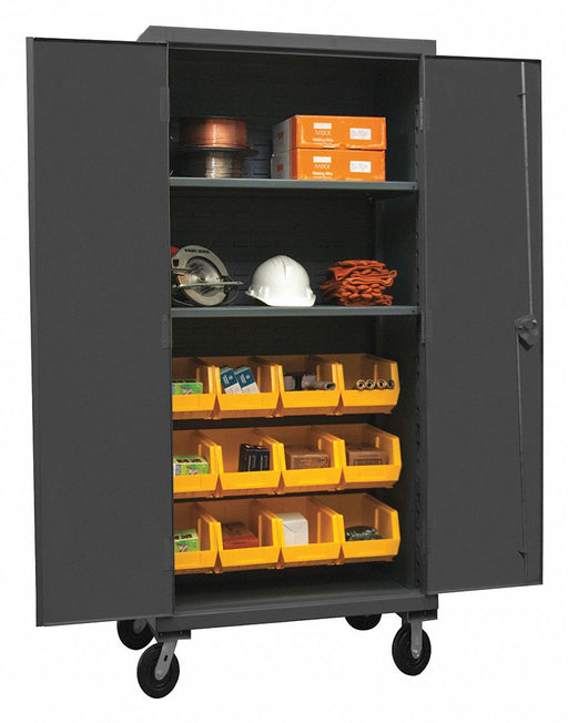 K4886 Bin Cabinet 80 x36 x24 Gray 12YlwBns