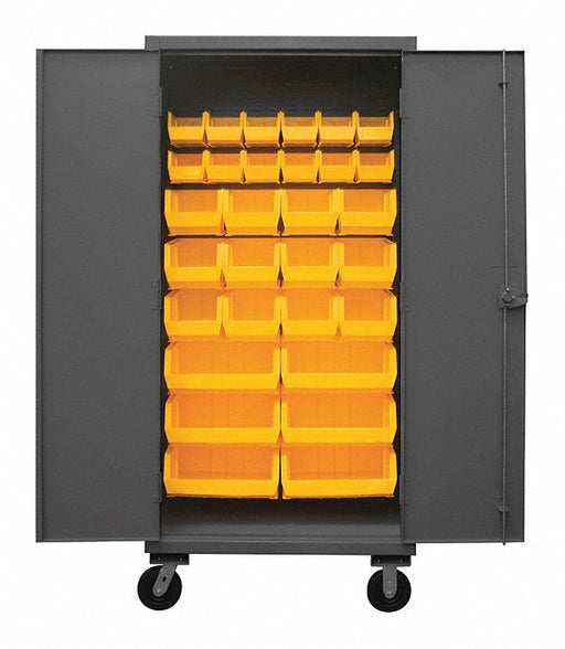 K4880 Bin Cabinet 80 x36 x24 Gray 30YlwBns