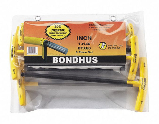 Hex Key Set T-Handle 6 Piece