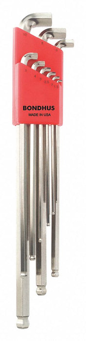 9 Pc Stubby Ball End Hex Key S