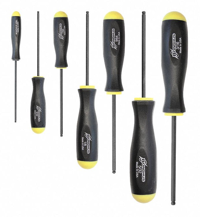 Ball Driver Set 7 Pce Set 5/64 Thru 3/16
