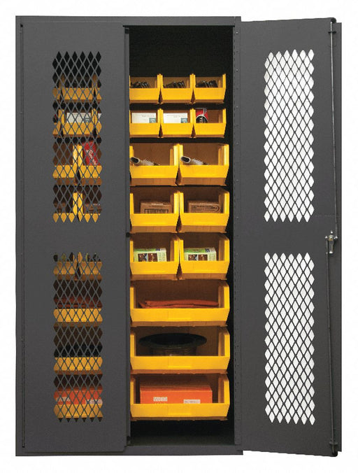 K4944 Bin Cabinet 72 x36 x24 Gray 30YlwBns