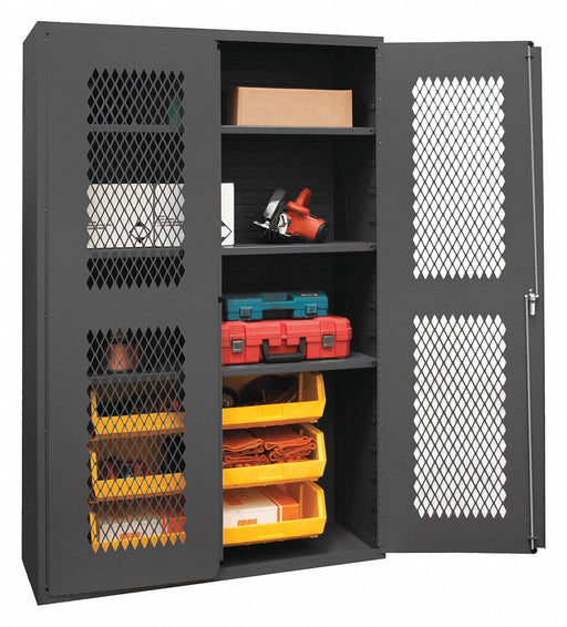 K4951 Bin Cabinet 72 x48 x24 Gray 6YlwBns