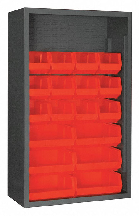 Bin Cabinet Louvered 60 H 36 W 18 D