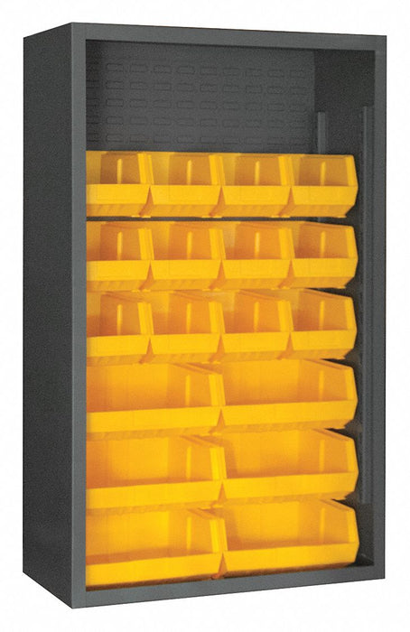Bin Cabinet Louvered 60 H 36 W 18 D