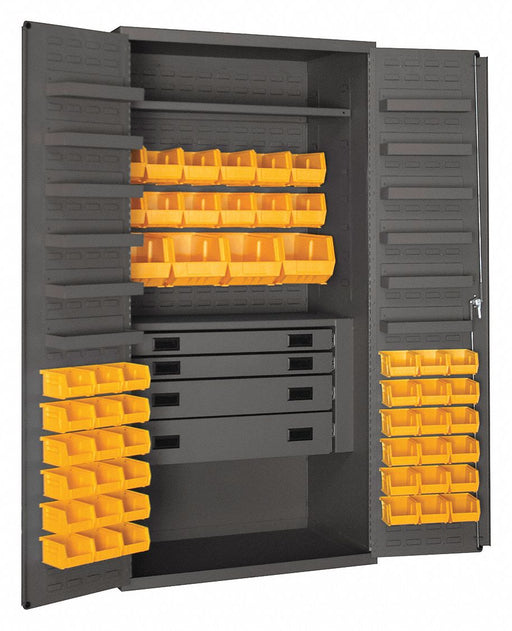 K4932 Bin Cabinet Gray 72 x36 x24 52YllwBns