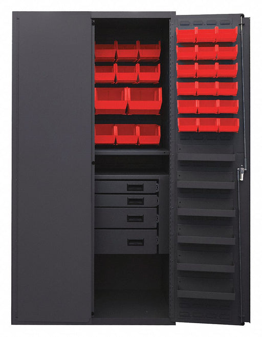 K4934 Bin Cabinet Gray 72 x36 x24 58RdBns