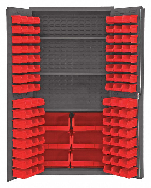 K4911 Bin Cabinet 72 x36 x24 Gray 102RedBns