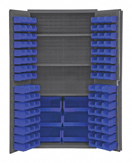 K4911 Bin Cabinet 72 x36 x24 Gray 102BlueBns